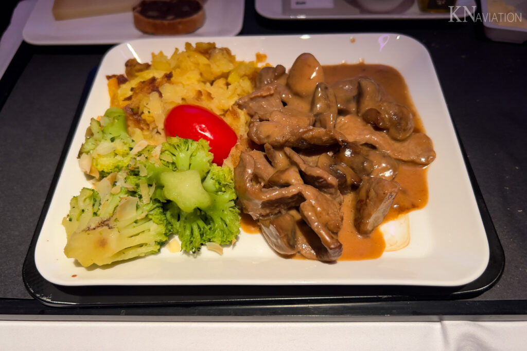 Swiss Business Class Meal