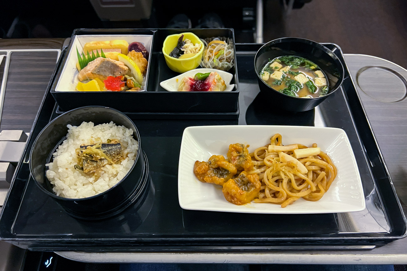 ANA Naha to Tokyo Premium Class Dinner