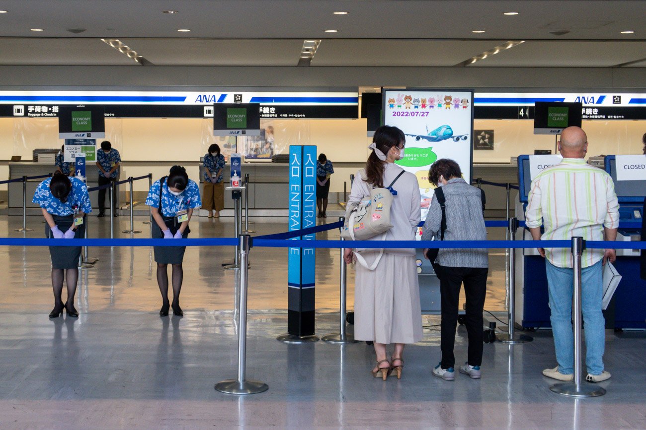 ANA A380 Charter Check-In