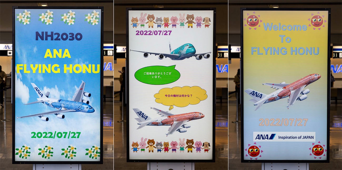 ANA Flying Honu Charter Welcome Signs