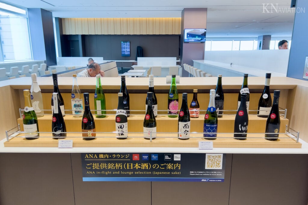 ANA Lounge Haneda Terminal 2 International Sake Display