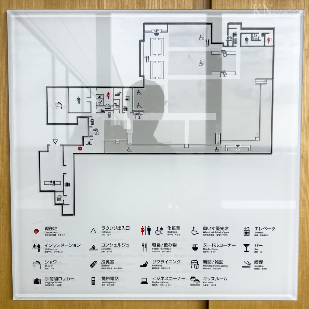 ANA Lounge Haneda Terminal 2 International Layout