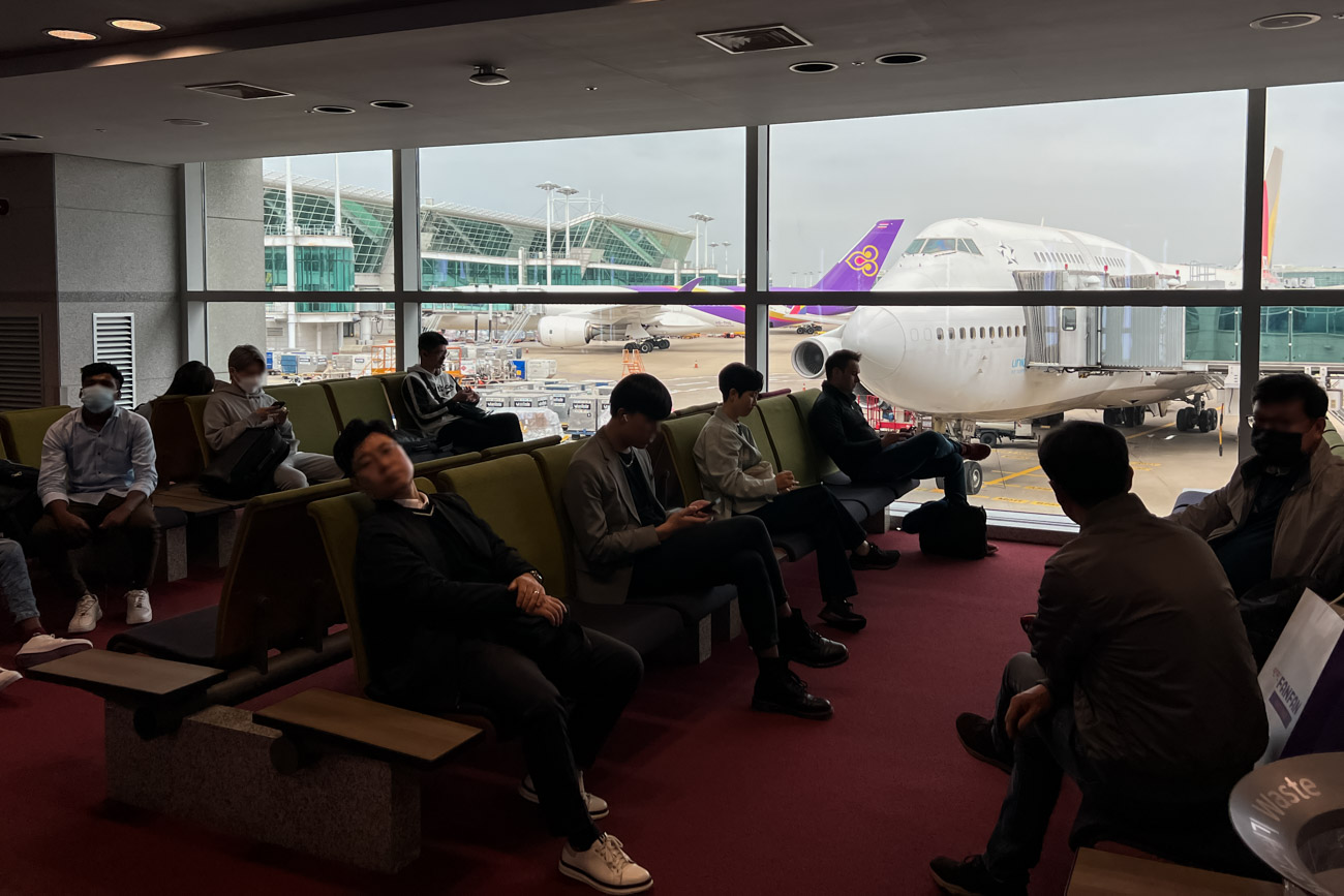 Asiana Airlines Boeing 747-400 Gate Waiting Area