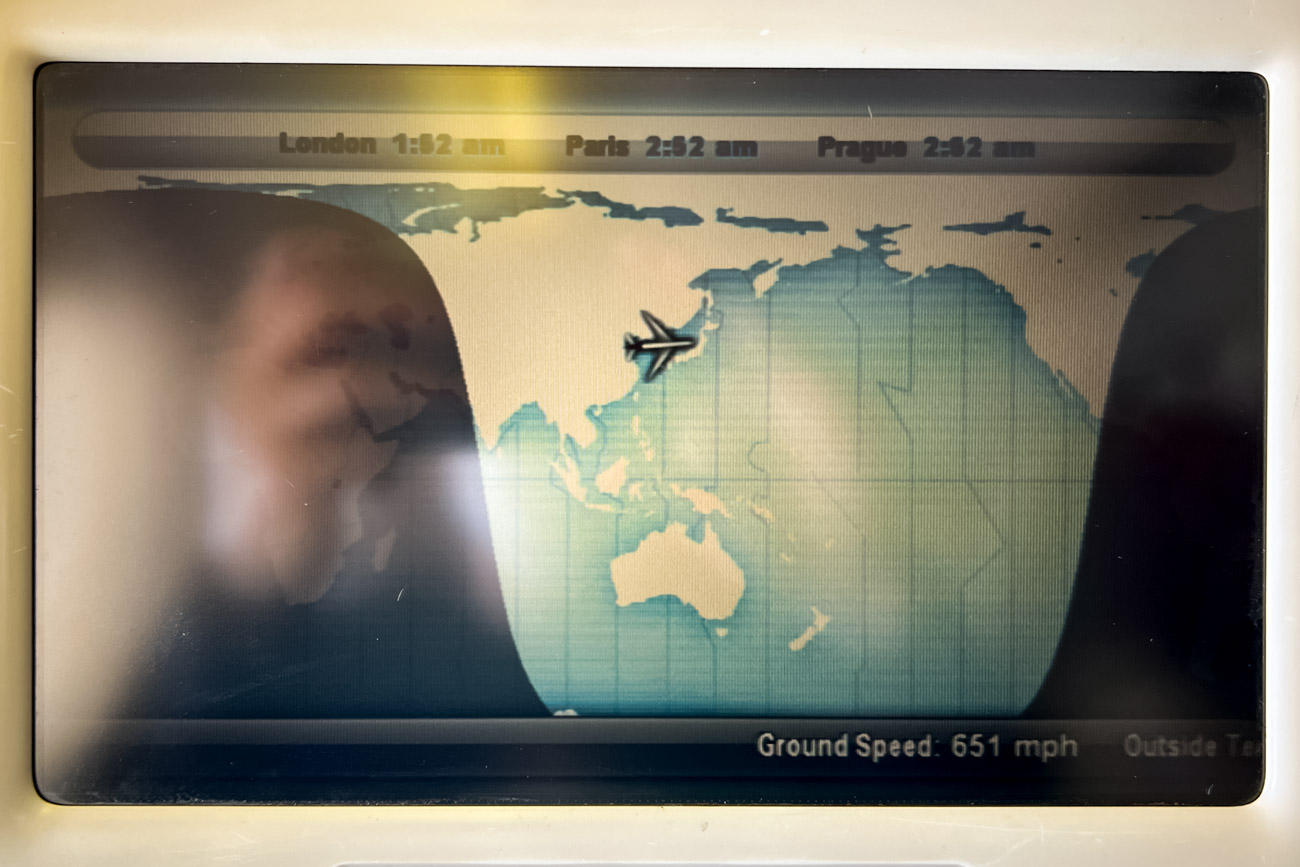 Asiana Airlines Boeing 747-400 Map