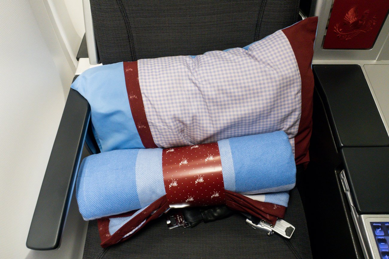 Austrian Airlines Business Class Blanket and Pillow