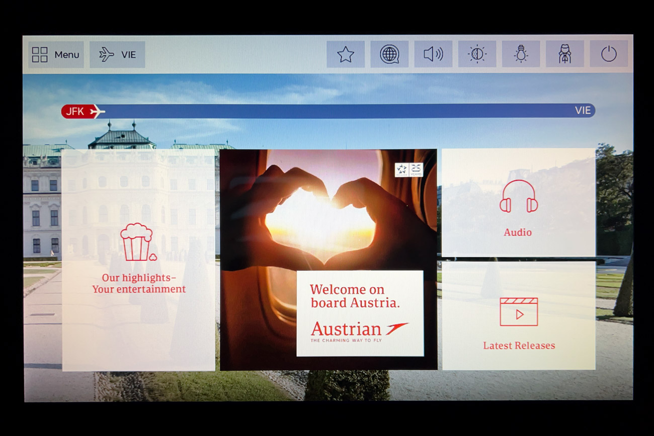 Austrian Airlines 767 In-Flight Entertainment