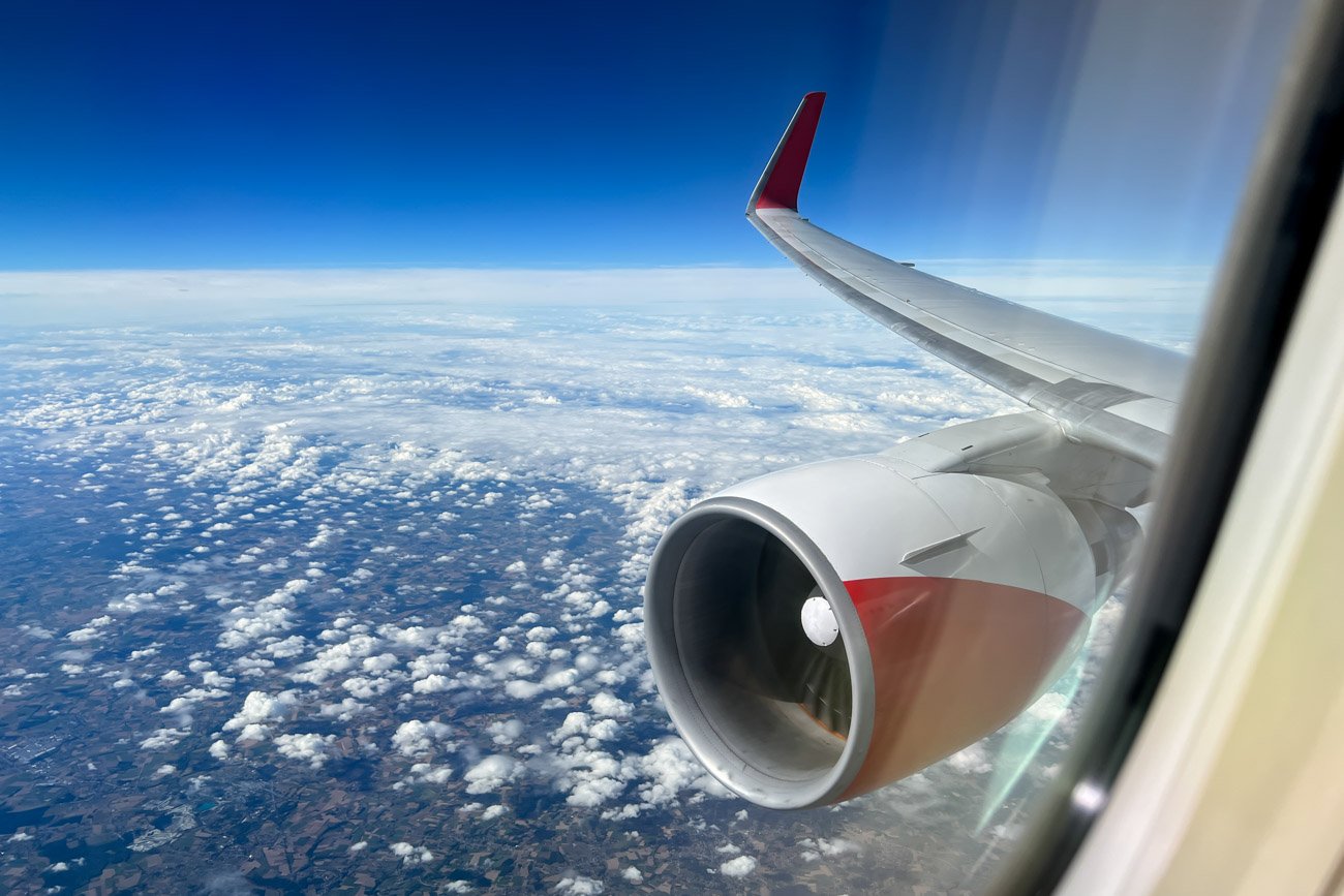 Austrian Airlines 767 Wing View