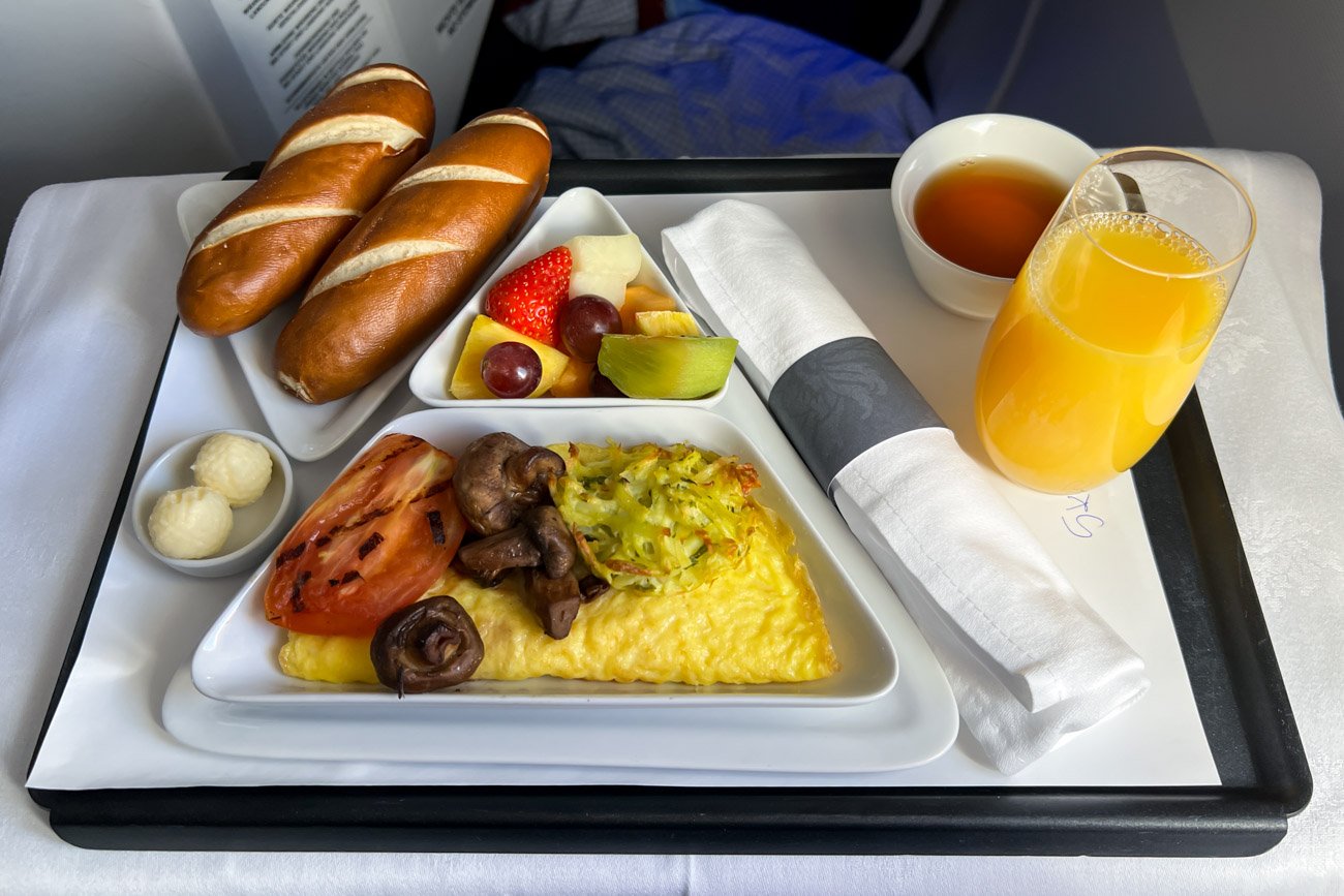 Austrian Airlines Business Class Breakfast