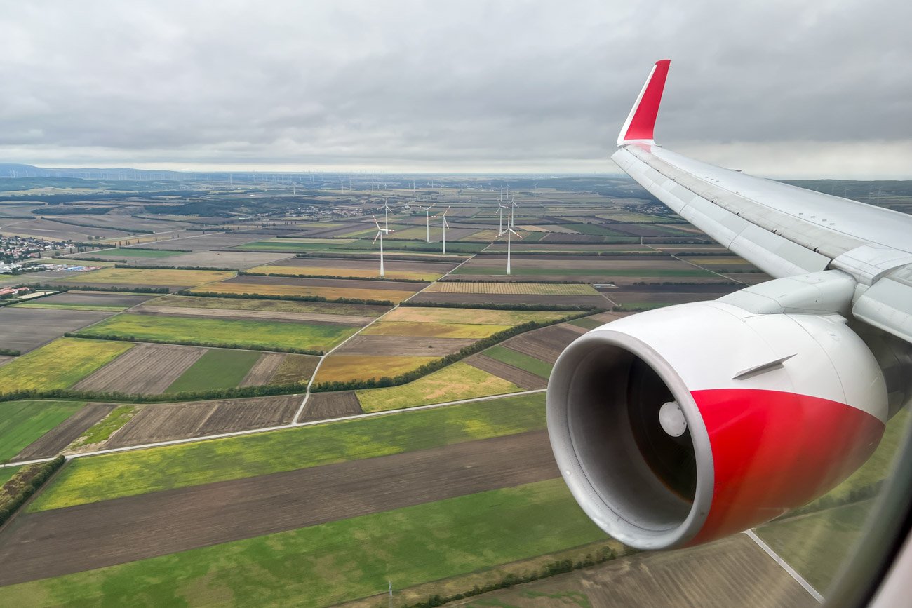 Austrian Airlines 767 Approaching Vienna