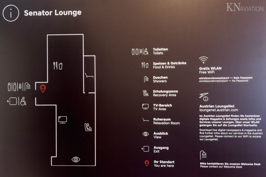 Austrian Senator Lounge Schengen Map