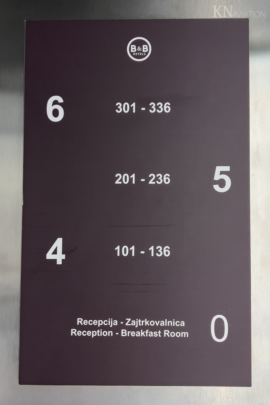 B&B Hotel Maribor Room Numbering