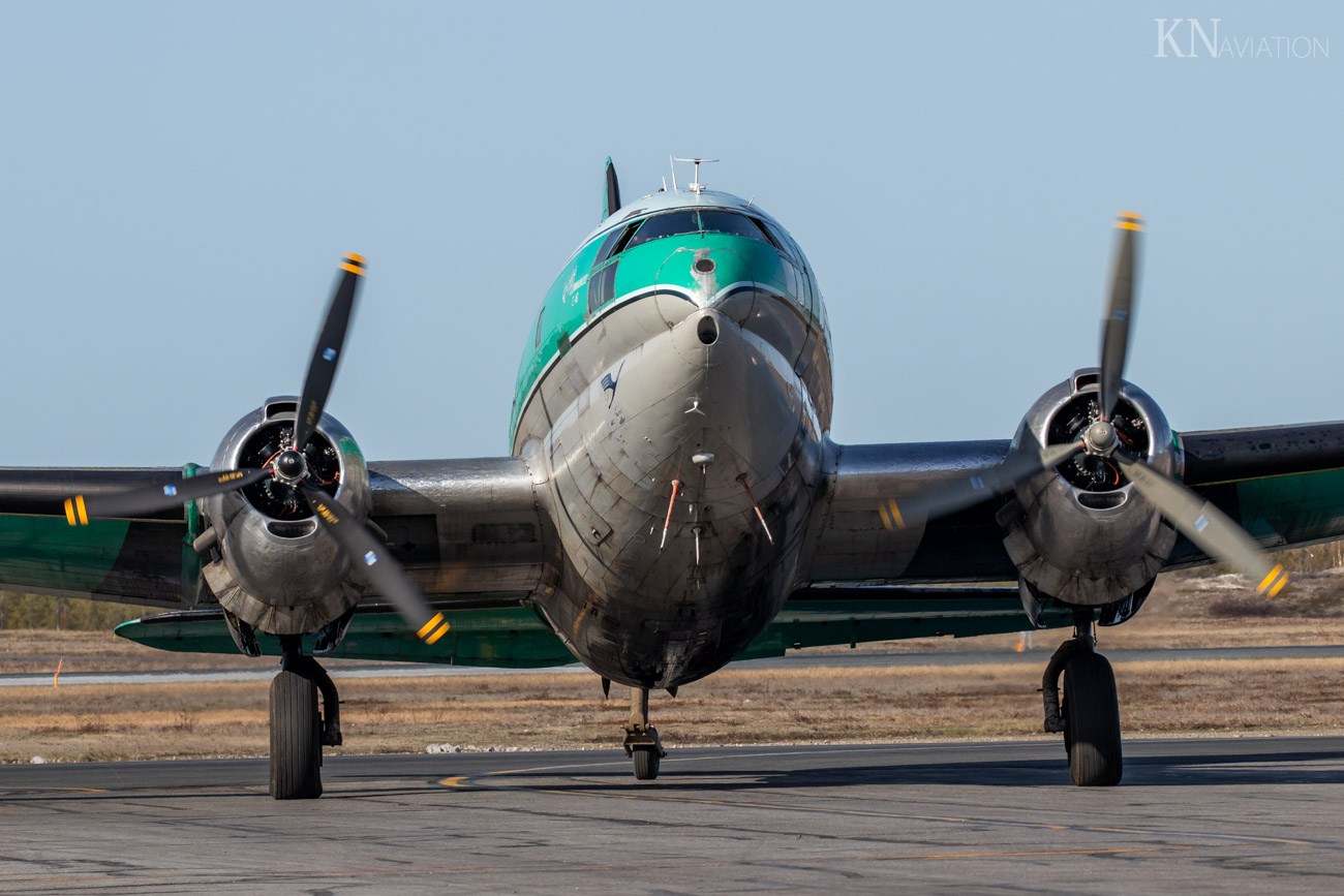 Buffalo Airways C-46 Arriving from Hay River