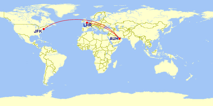 Etihad Airways 2024 Airbus A380 Routes