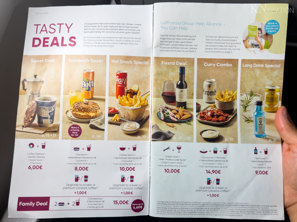 Eurowings Buy-on-Board Menu