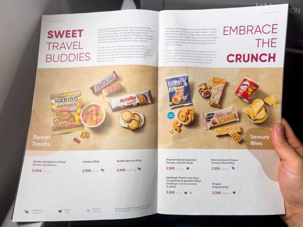 Eurowings Buy-on-Board Menu