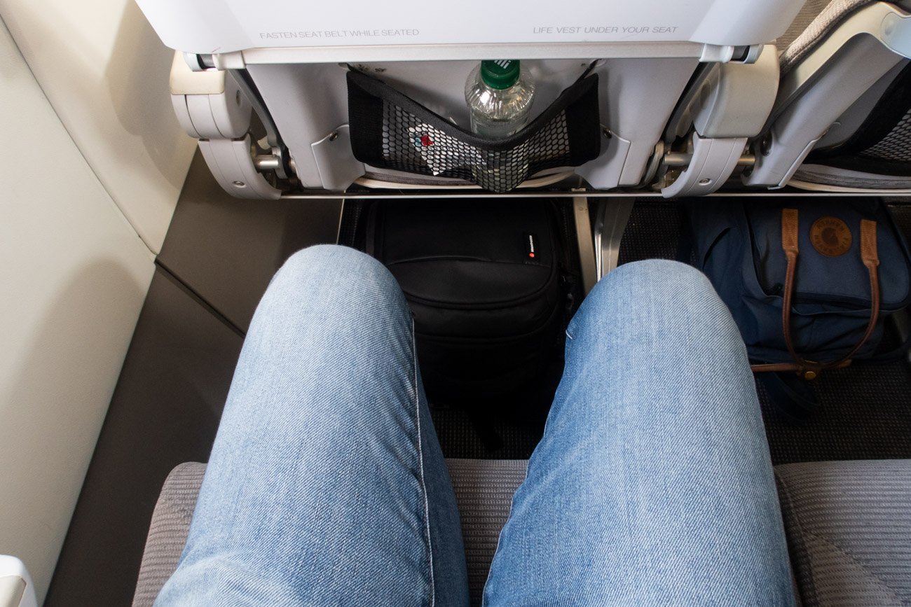 Finnair A319 Business Class Legroom