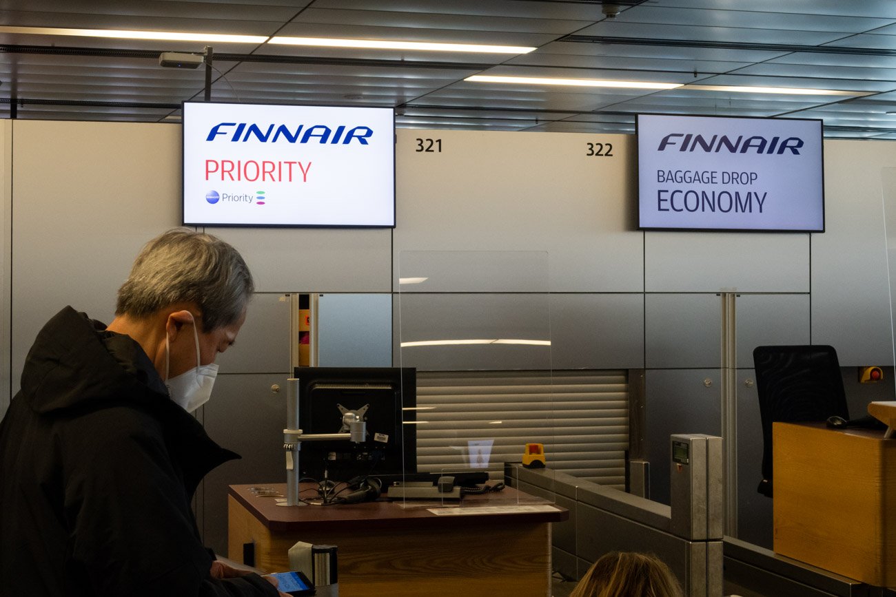 Finnair A319 Business Class Check-in