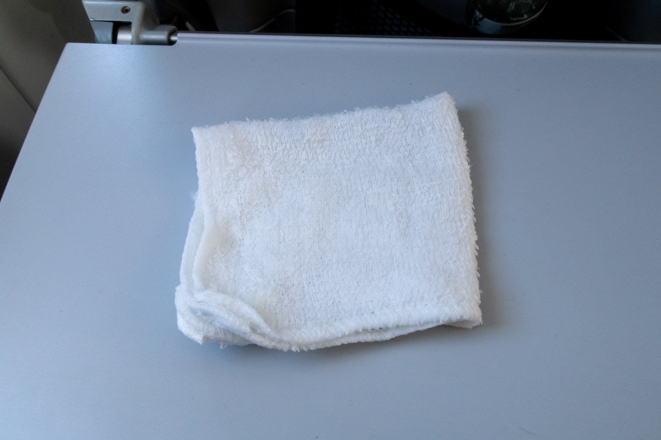 Finnair A319 Business Class Wet Towel