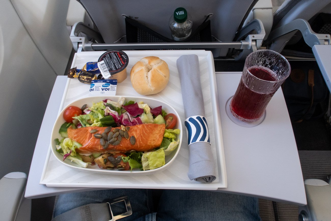 Finnair A319 Business Class Lunch