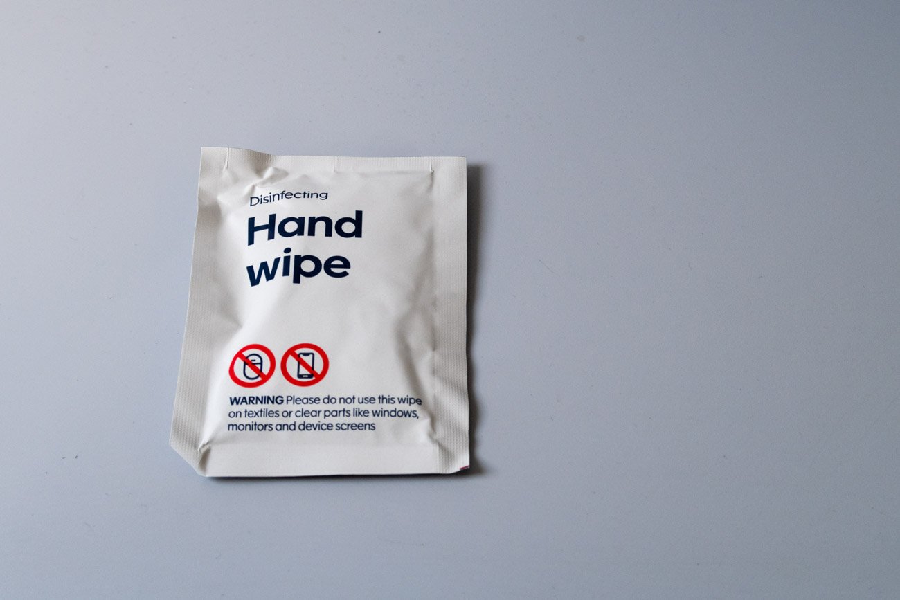 Finnair Disinfecting Wipe