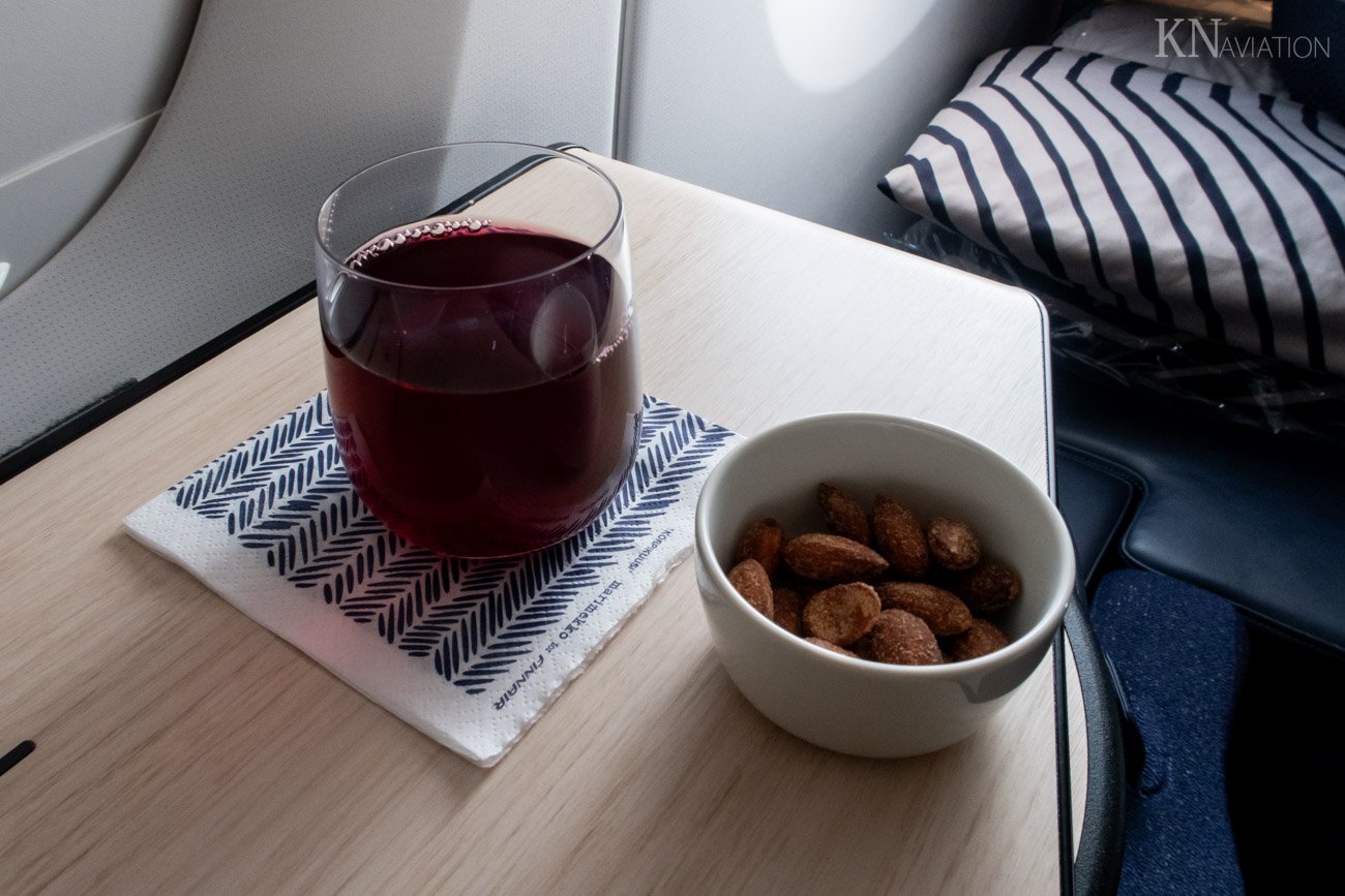 Finnair Revamped Long-Haul Business Class Dinner Almonds