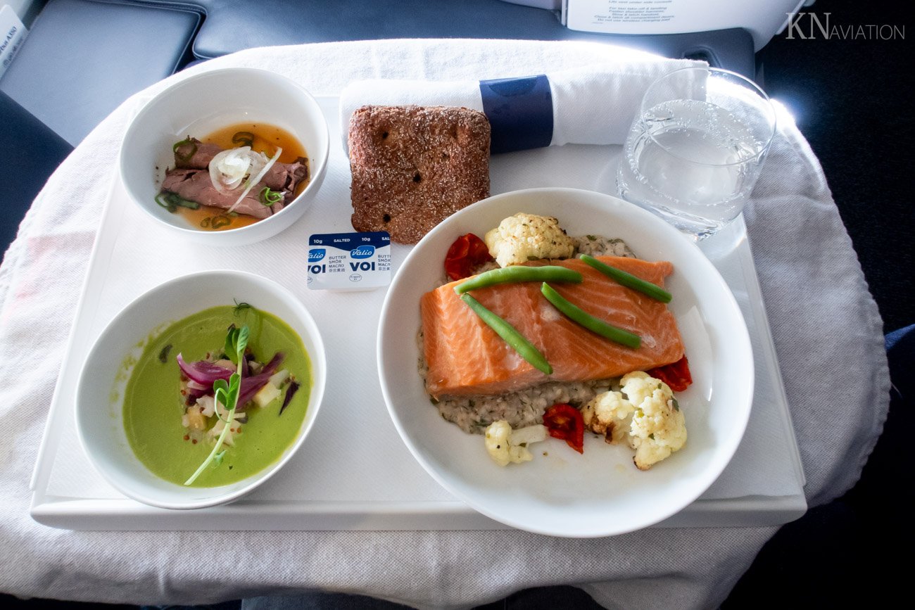 Finnair Revamped Long-Haul Business Class Dinner