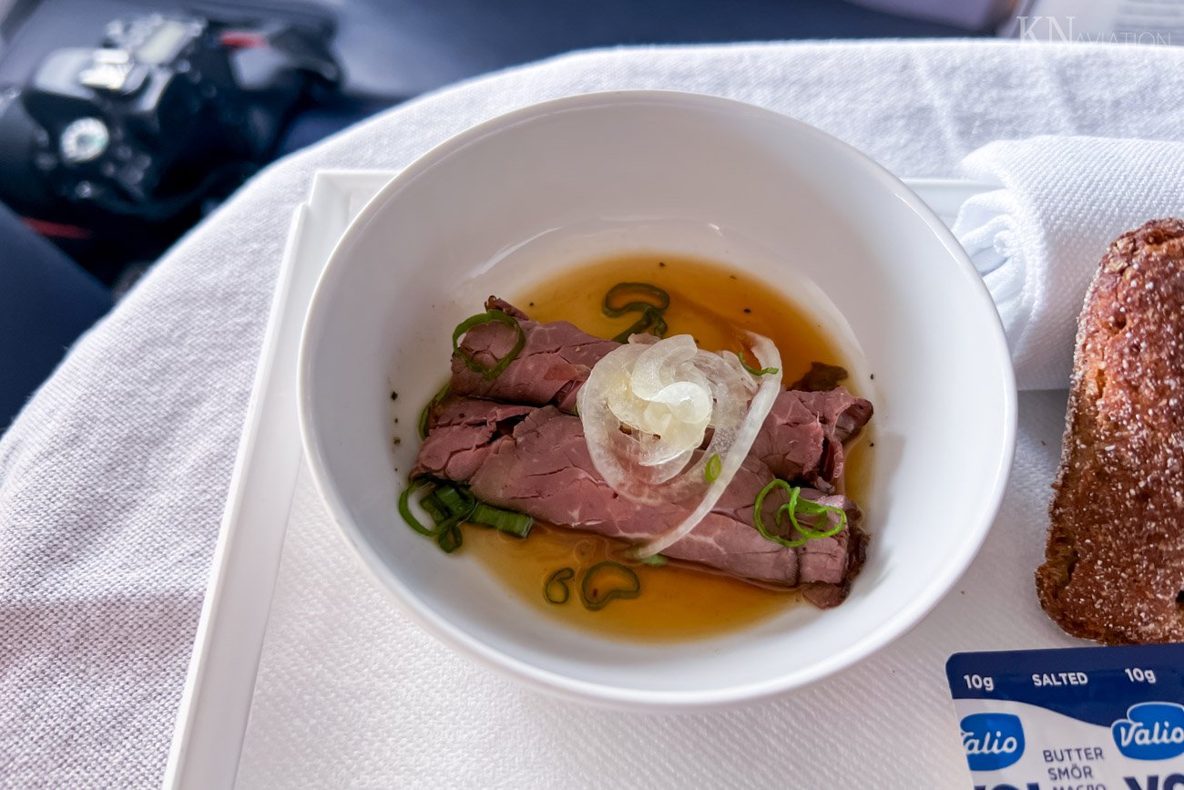 Finnair Revamped Long-Haul Business Class Dinner