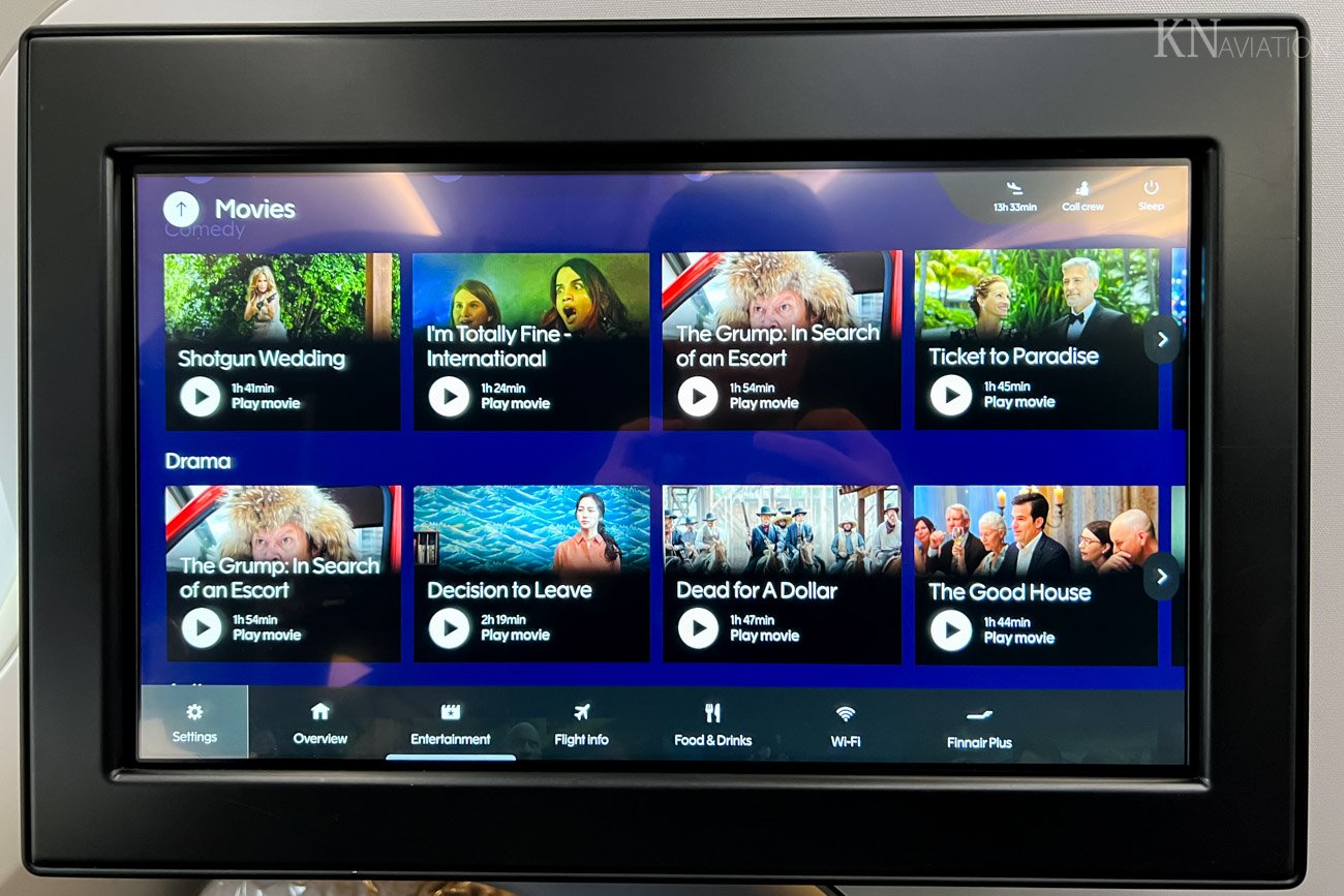 Finnair New In-Flight Entertainment System Movies