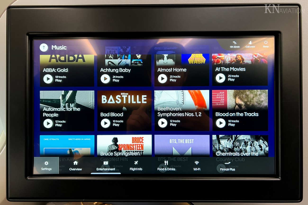 Finnair New In-Flight Entertainment System Music