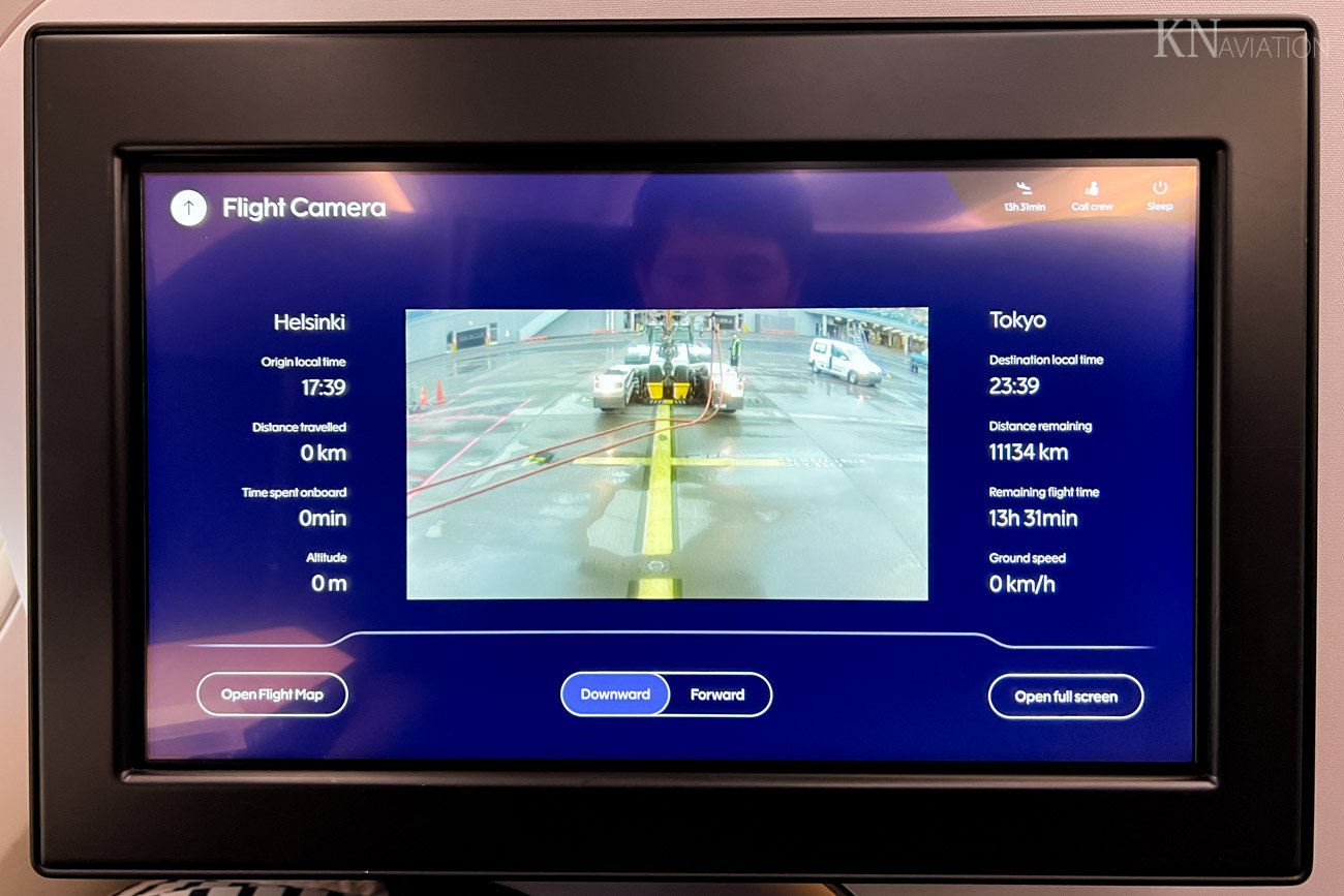 Finnair New In-Flight Entertainment System Downward Camera