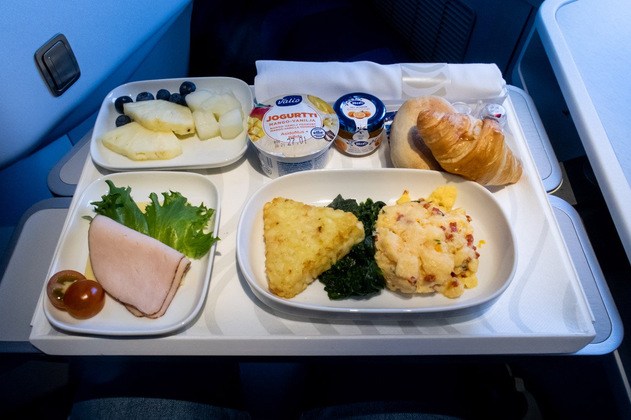 Finnair Business Class Breakfast