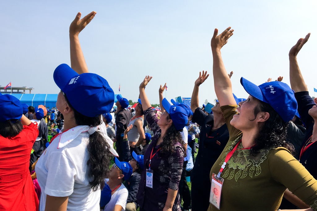 North Koreans During Mig-29 Display