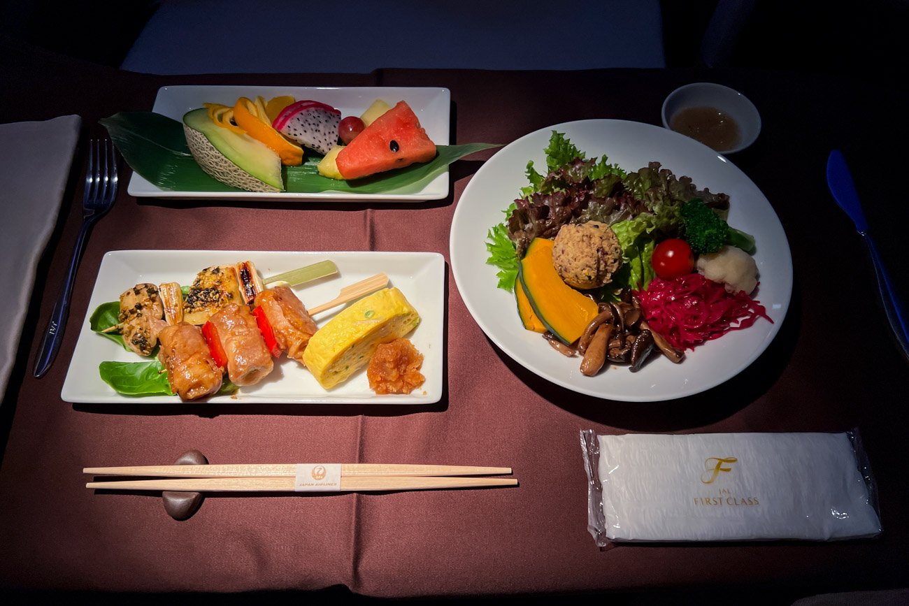 JAL First Class Mid-Flight Meal