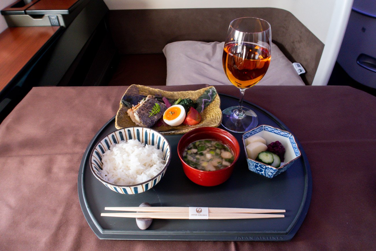 JAL First Class Pre-Landing Meal