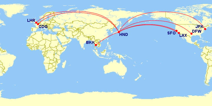 JAL International First Class Network