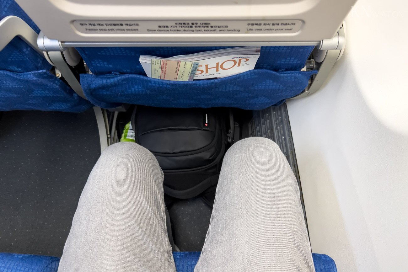 Korean Air 737 MAX 8 Economy Class Legroom