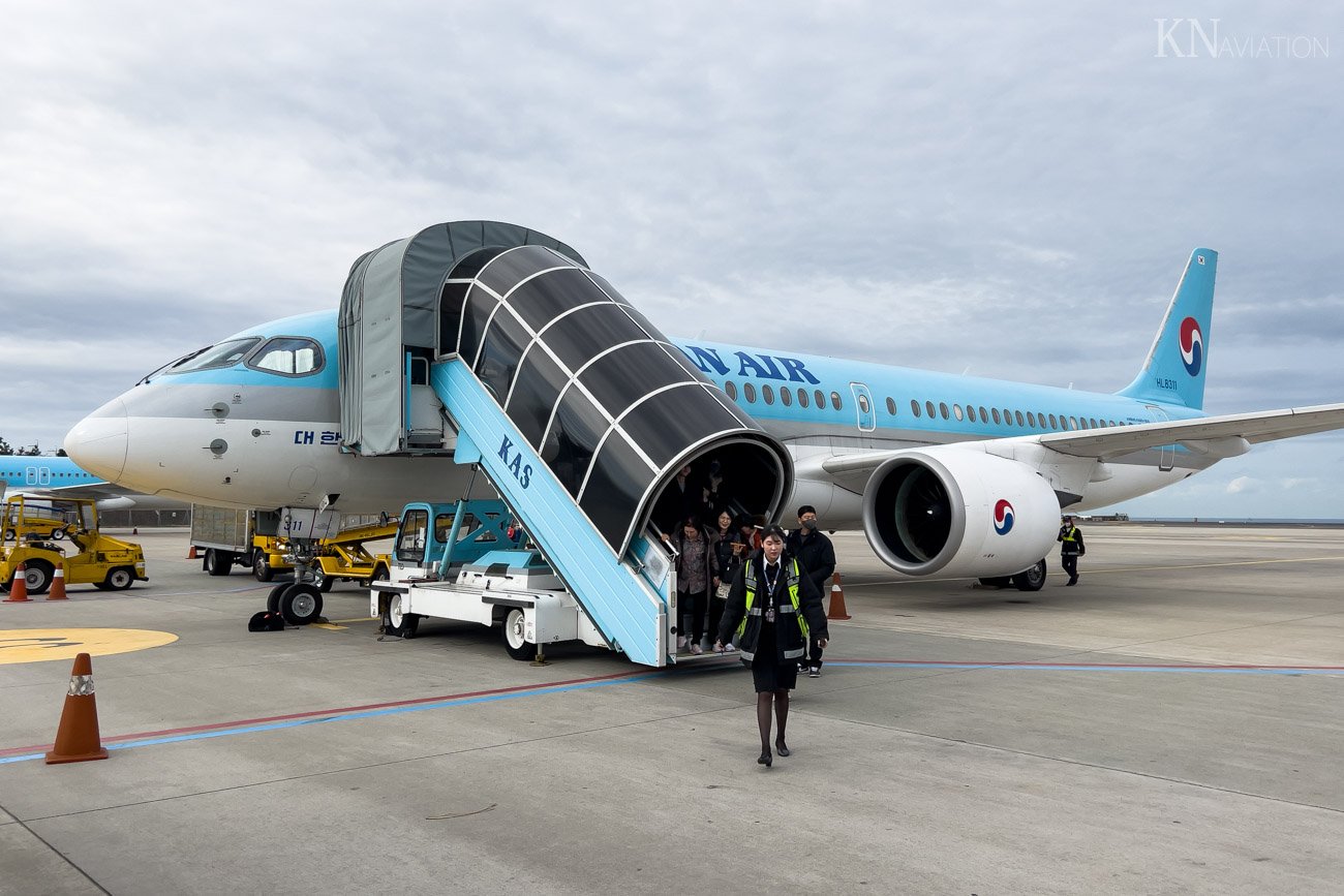 Korean Air A220 at Jeju Airport