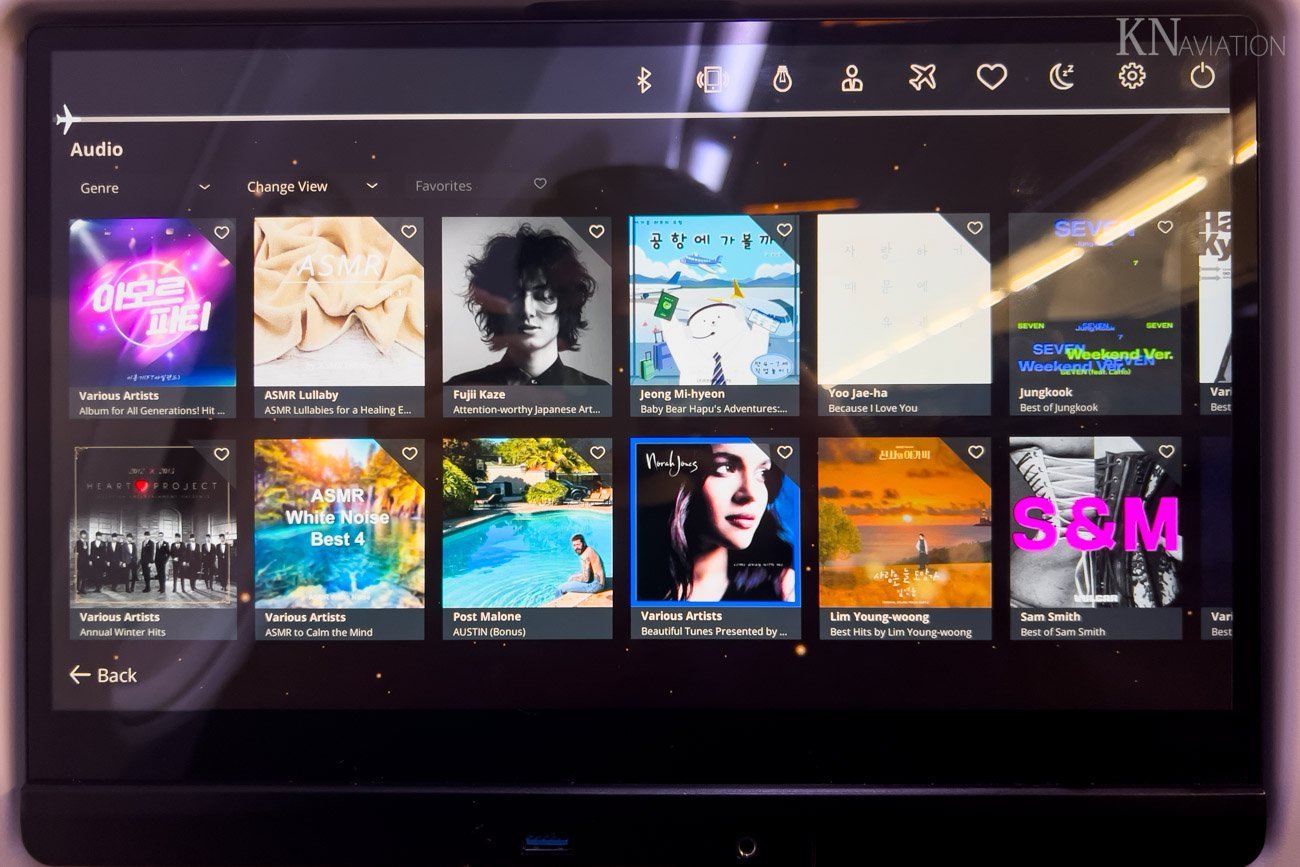Korean Air A321neo In-Flight Entertainment Music