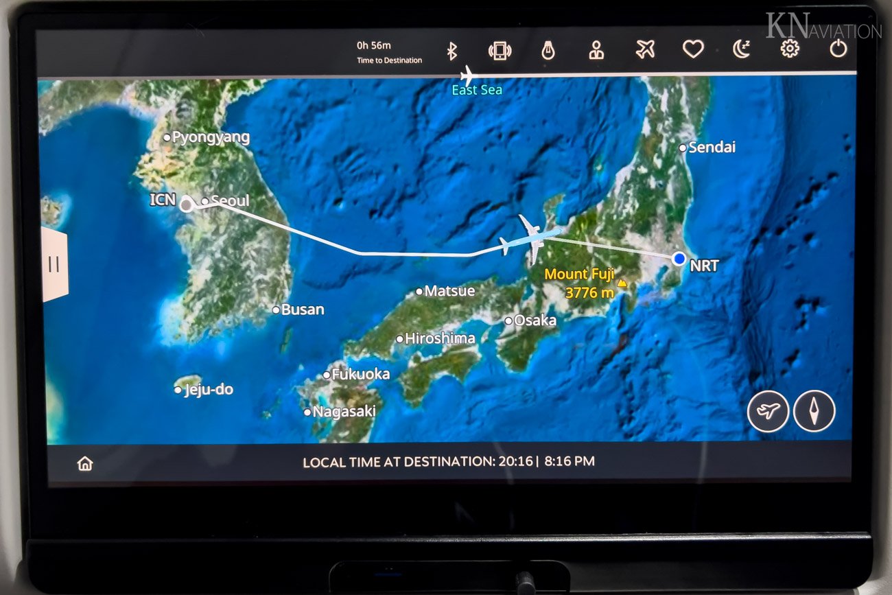 Korean Air A321neo In-Flight Entertainment Map