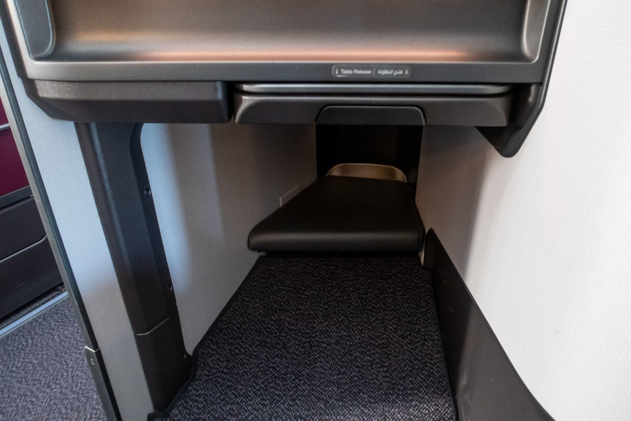 Qatar Airways 787-9 Business Class Footwell