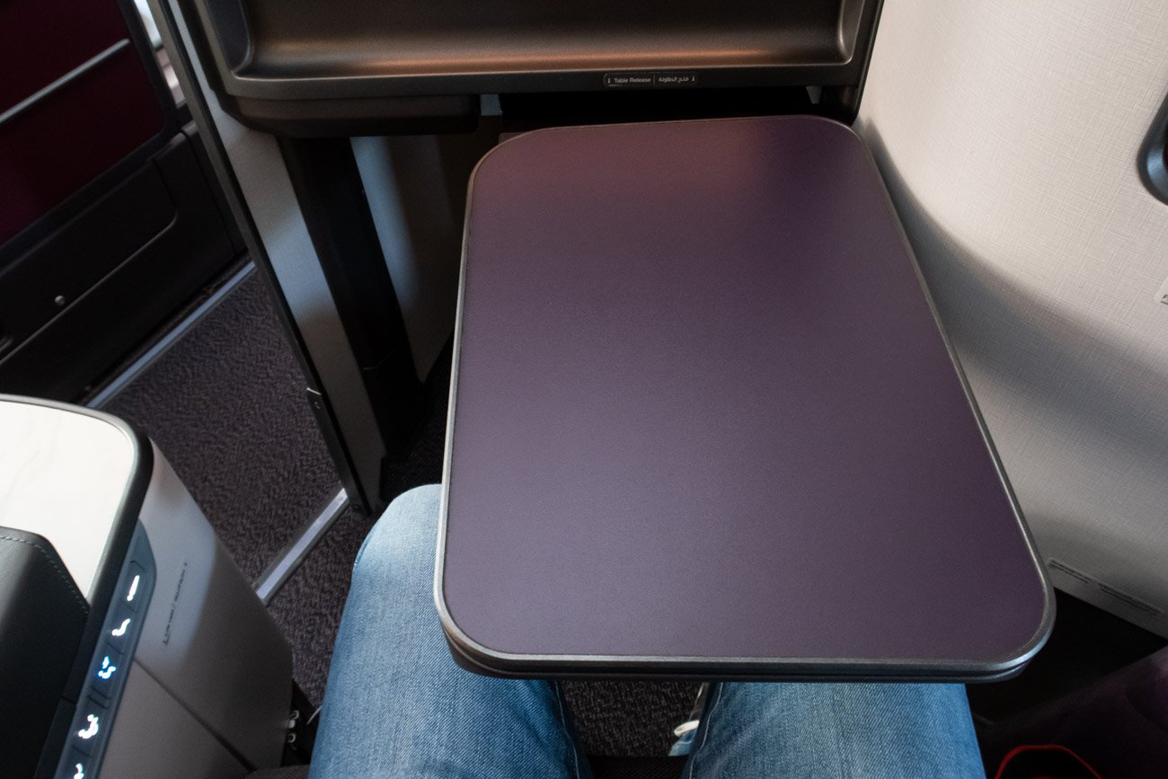 Qatar Airways 787-9 Business Class Tray Table