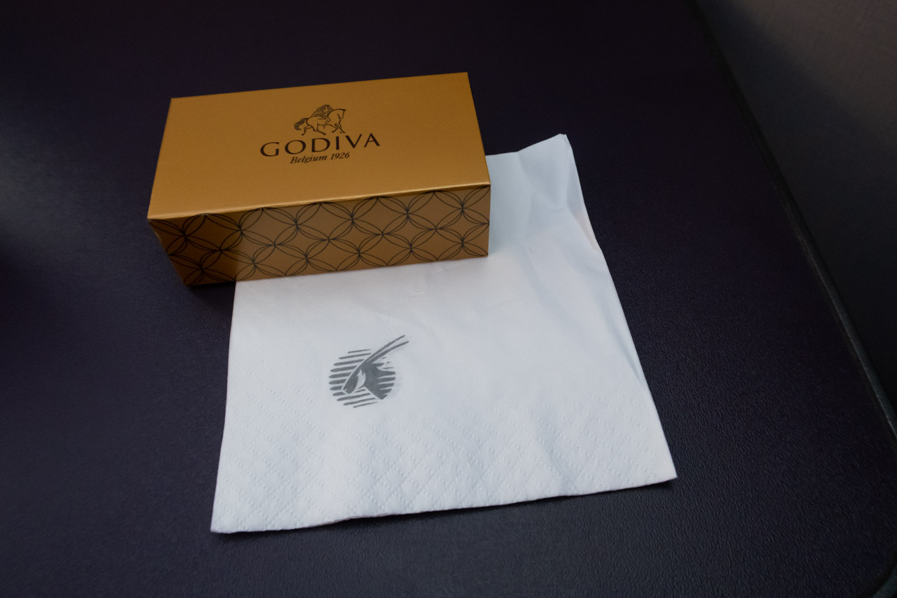 Qatar Airways Medium-Haul Business Class Godiva Pralines