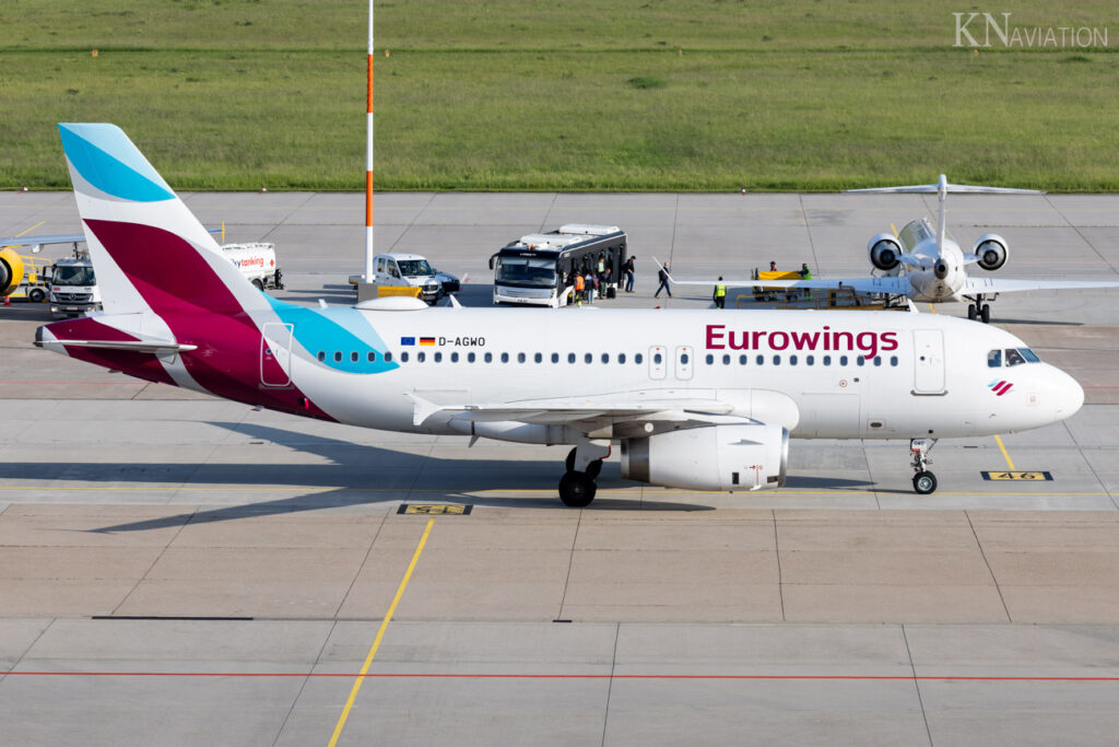 Eurowings A319 in Stuttgart