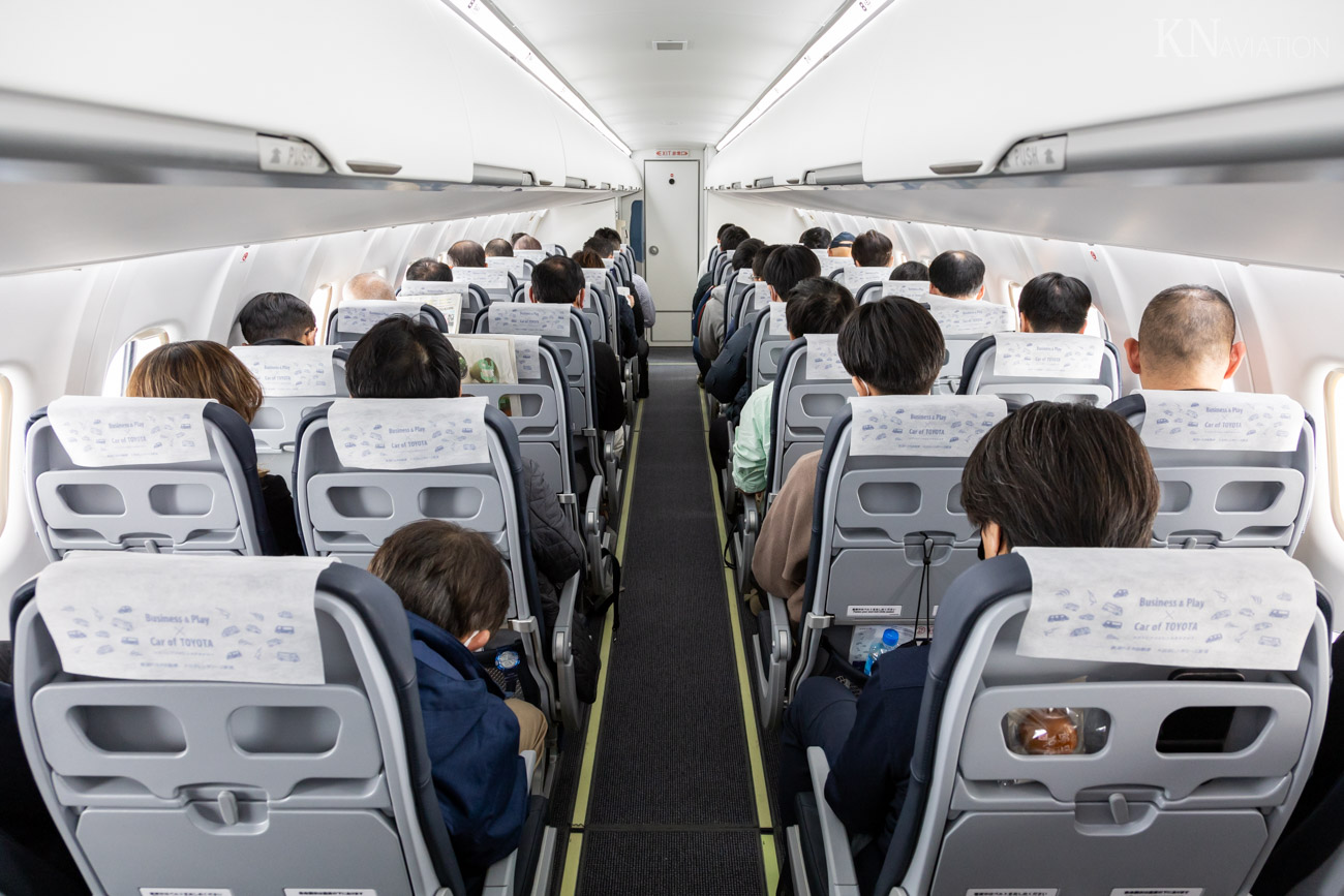 Toki Air ATR 72 Cabin During Inaugural Flight