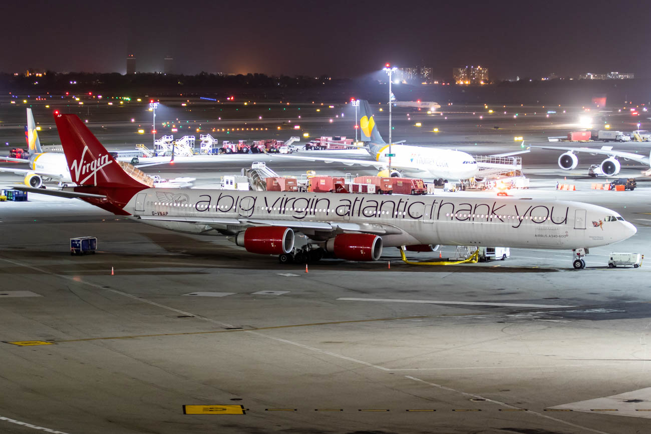 Virgin Atlantic A340 at New York JFK