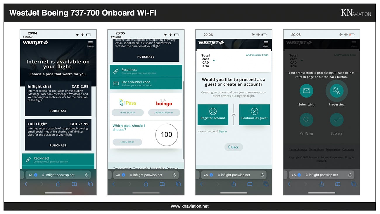 WestJet 737-700 In-Flight Wi-Fi