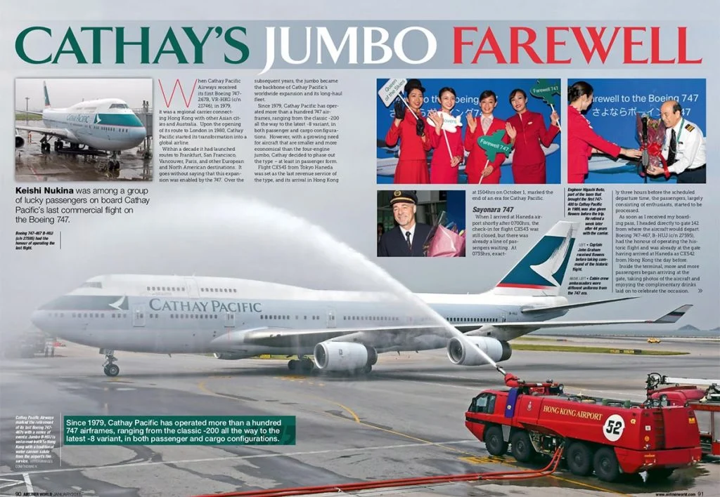 Airliner World (Keishi Nukina): Cathay's Jumbo Farewell